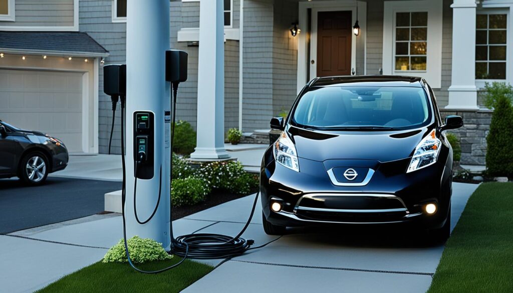 nissan leaf charging with 15amp extension