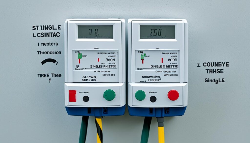 single-phase and three-phase electricity connection